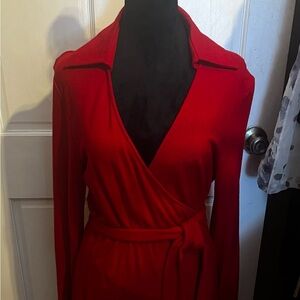 Red fleece dress